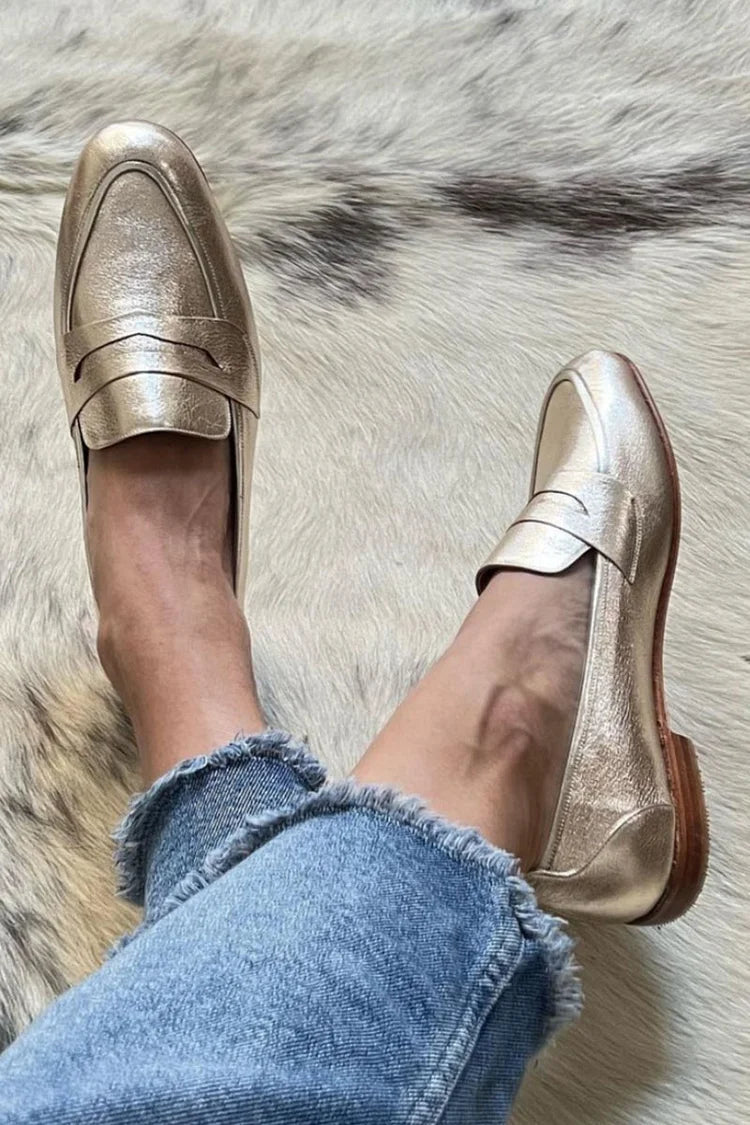 BELMONTE MILANO | MOCASSINO LUCIDO ORO CHIARO