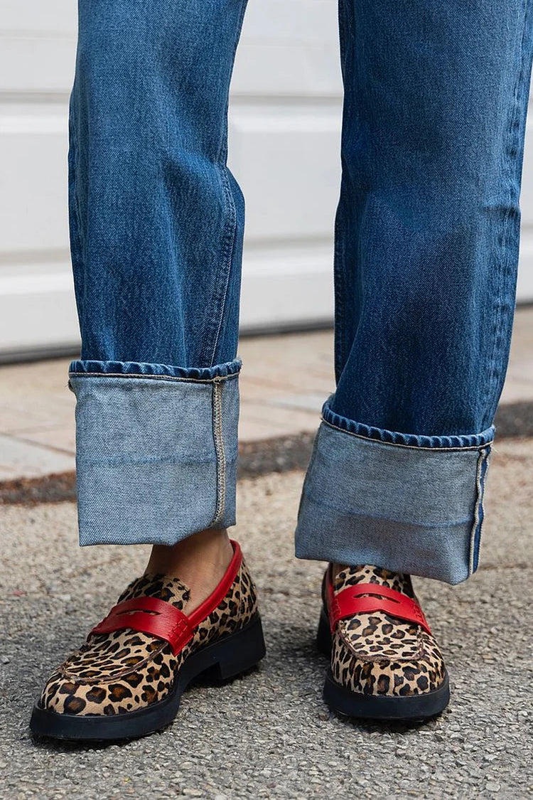BELMONTE MILANO | MOCASSINO LEOPARDATO CON DETTAGLIO ROSSO