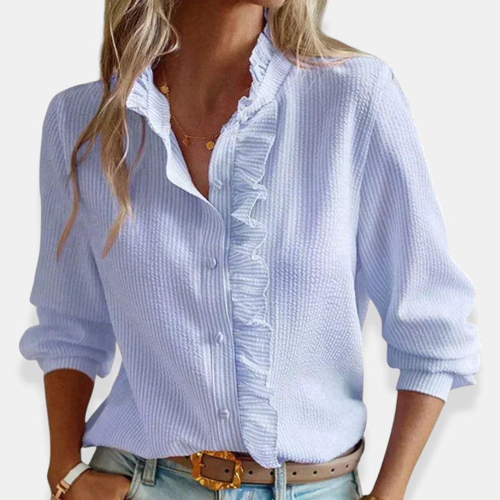 BELMONTE MILANO | BLUSA CON RIFINITURA A VOLANT