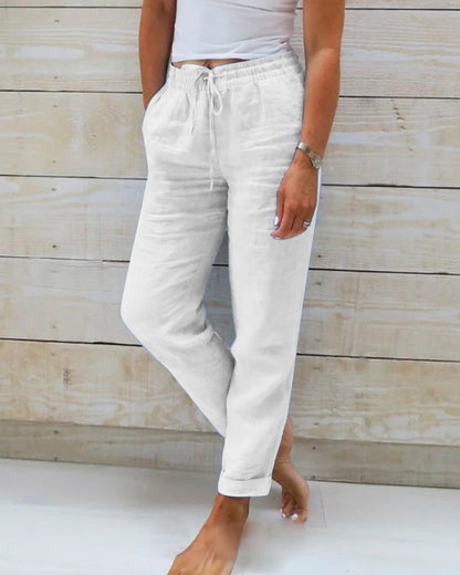 AZZURRA | PANTALONI LEGGERI CON COULISSE