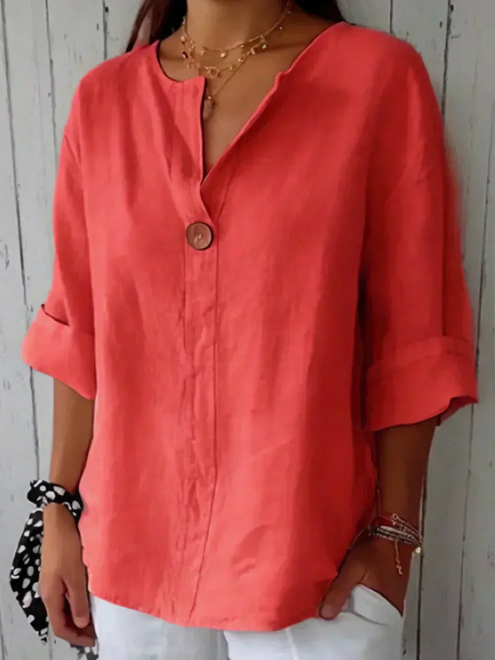 BELMONTE MILANO | BLUSA IN LINO CON BOTTONI DAVANTI