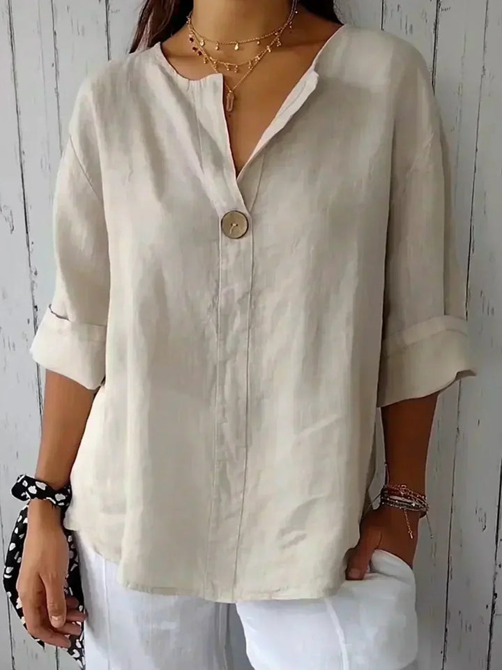 BELMONTE MILANO | BLUSA IN LINO CON BOTTONI DAVANTI