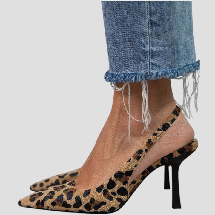 Jessica | Décolleté Animalier con Cinturino Slingback