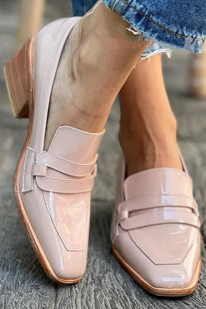 BELMONTE MILANO | MOCASSINI CON TACCO LARGO LUCIDI