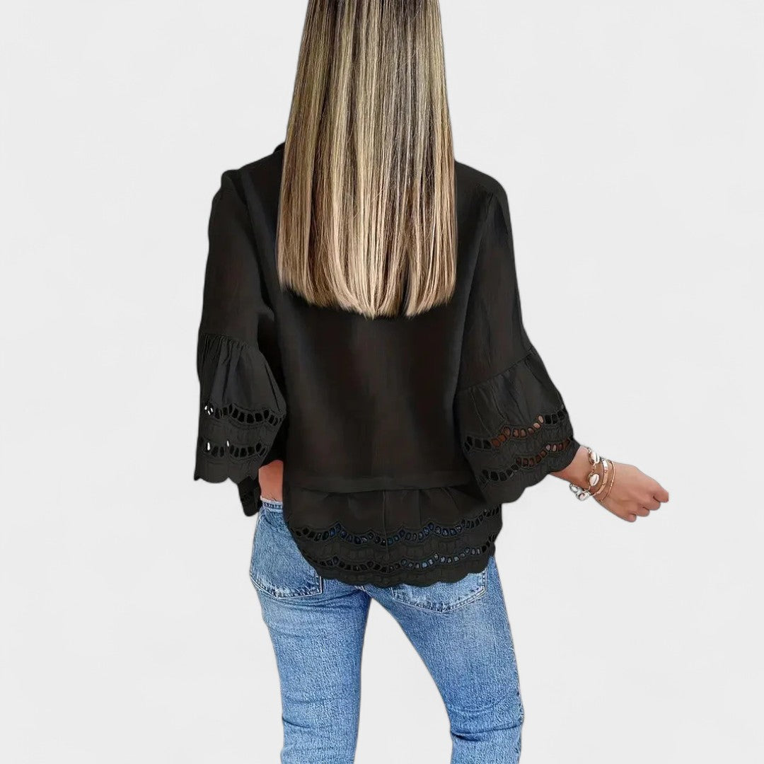 BELMONTE MILANO | BLUSA CON PIZZO E BOTTONI