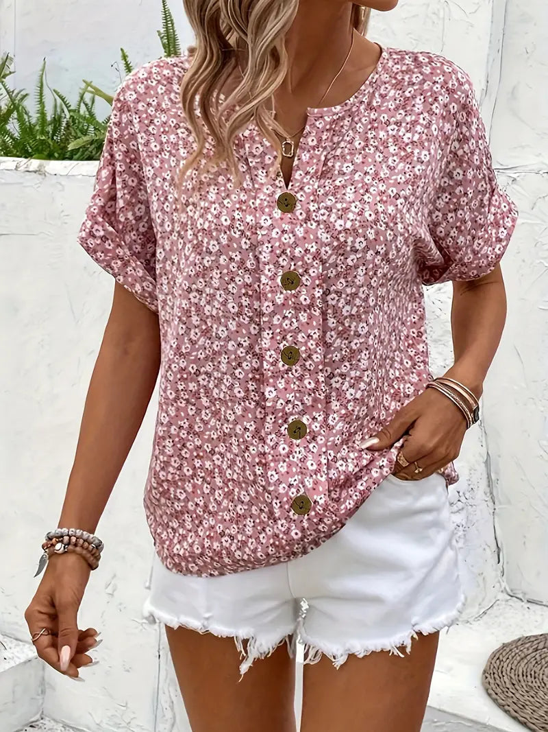 BELMONTE MILANO | BLUSA CON BOTTONI FLOREALI