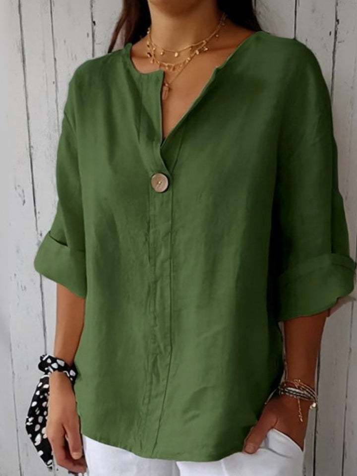 BELMONTE MILANO | BLUSA IN LINO CON BOTTONI DAVANTI