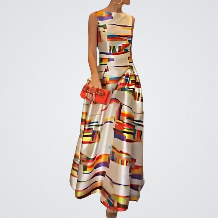 Isabeau™ Vestito maxi a fantasia geometrica