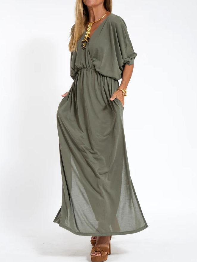 ELENA | ABITO MAXI NERO RILASSATO