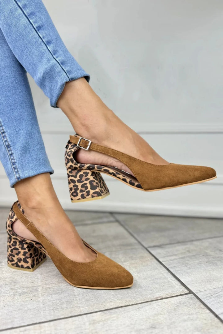 BELMONTE MILANO | DÉCOLLETÉ SLINGBACK CON TACCO LEOPARDATO