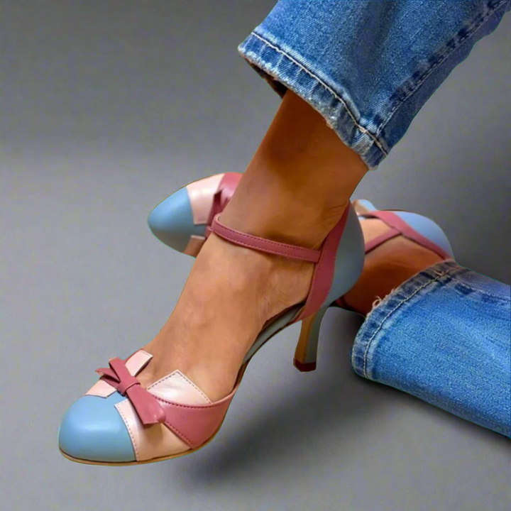 DALIA | DÉCOLLETÉ MULTICOLORE CON CINTURINO