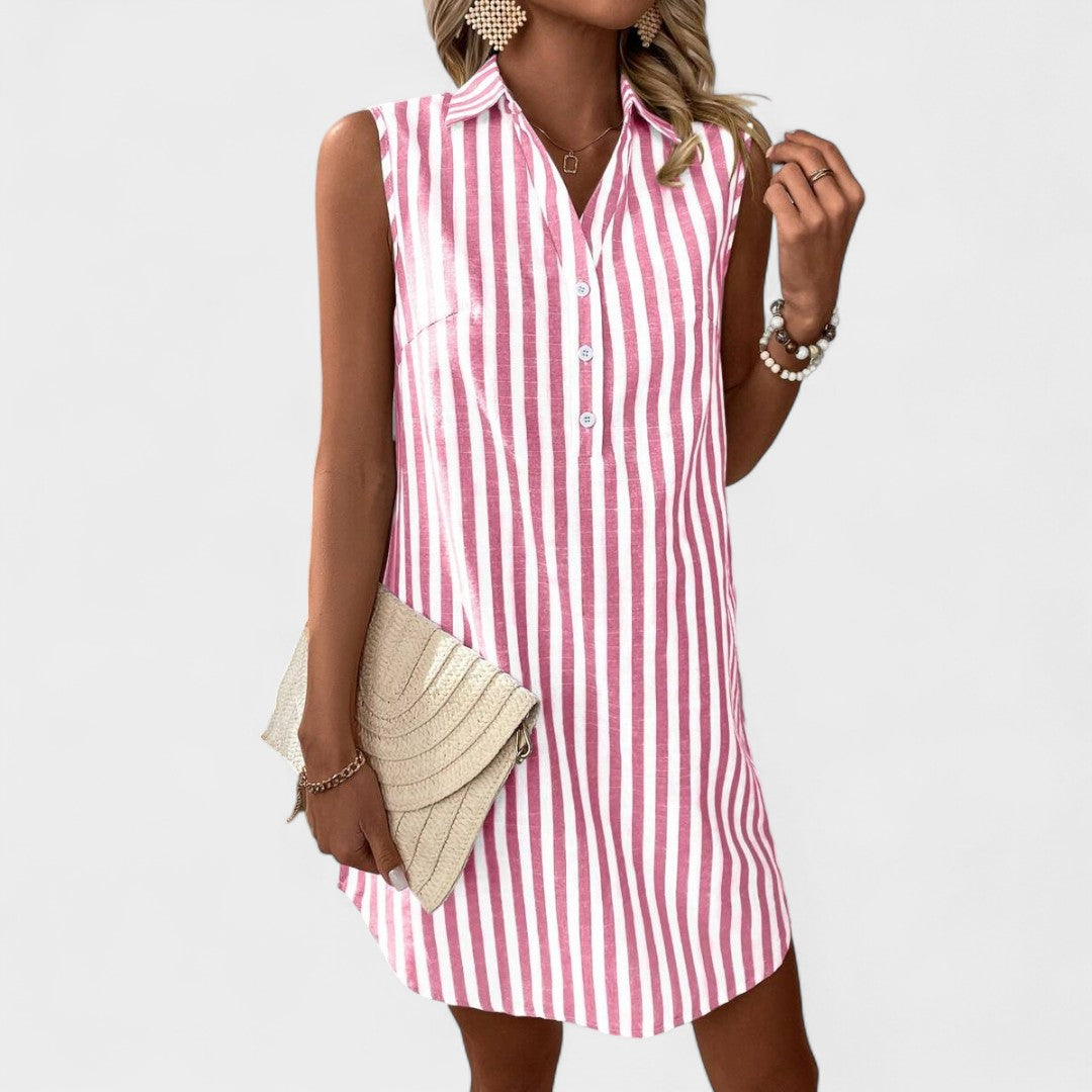 GINEVRA | ABITO CAMICIA A RIGHE
