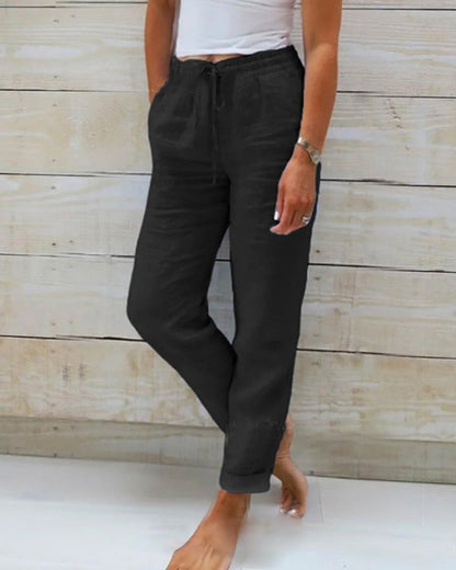 AZZURRA | PANTALONI LEGGERI CON COULISSE