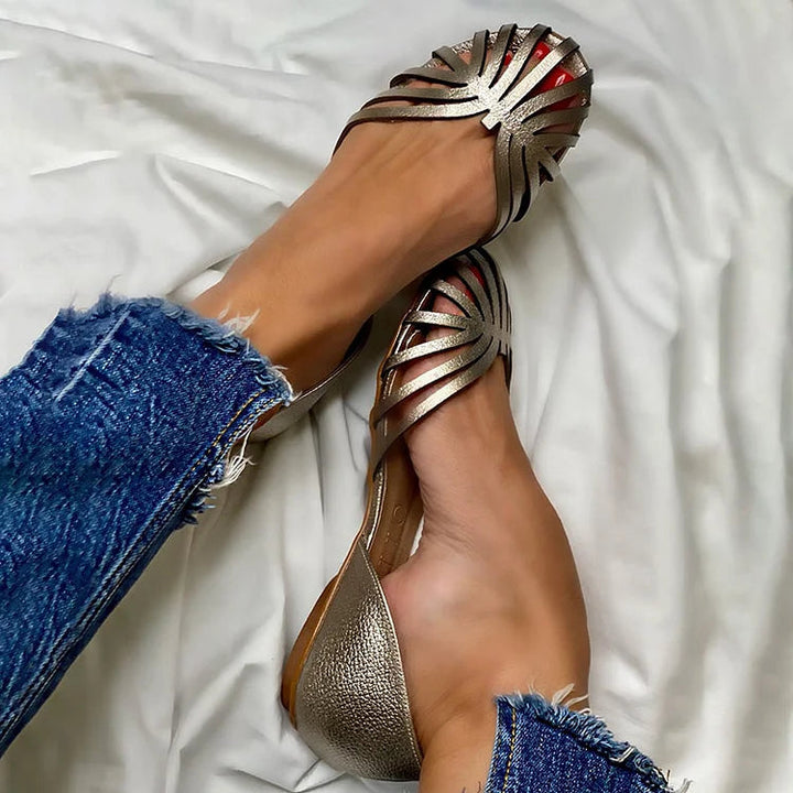 ARISTEA | BALLERINE INTAGLIATE OPEN TOE
