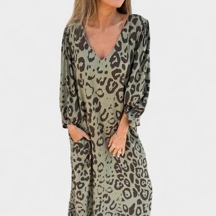 GRAZIA | ABITO MAXI RILASSATO ANIMALIER