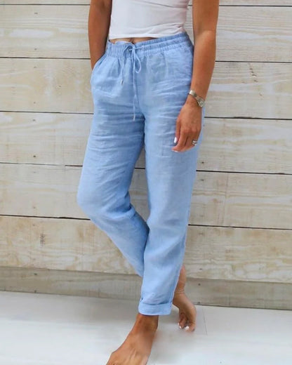 AZZURRA | PANTALONI LEGGERI CON COULISSE
