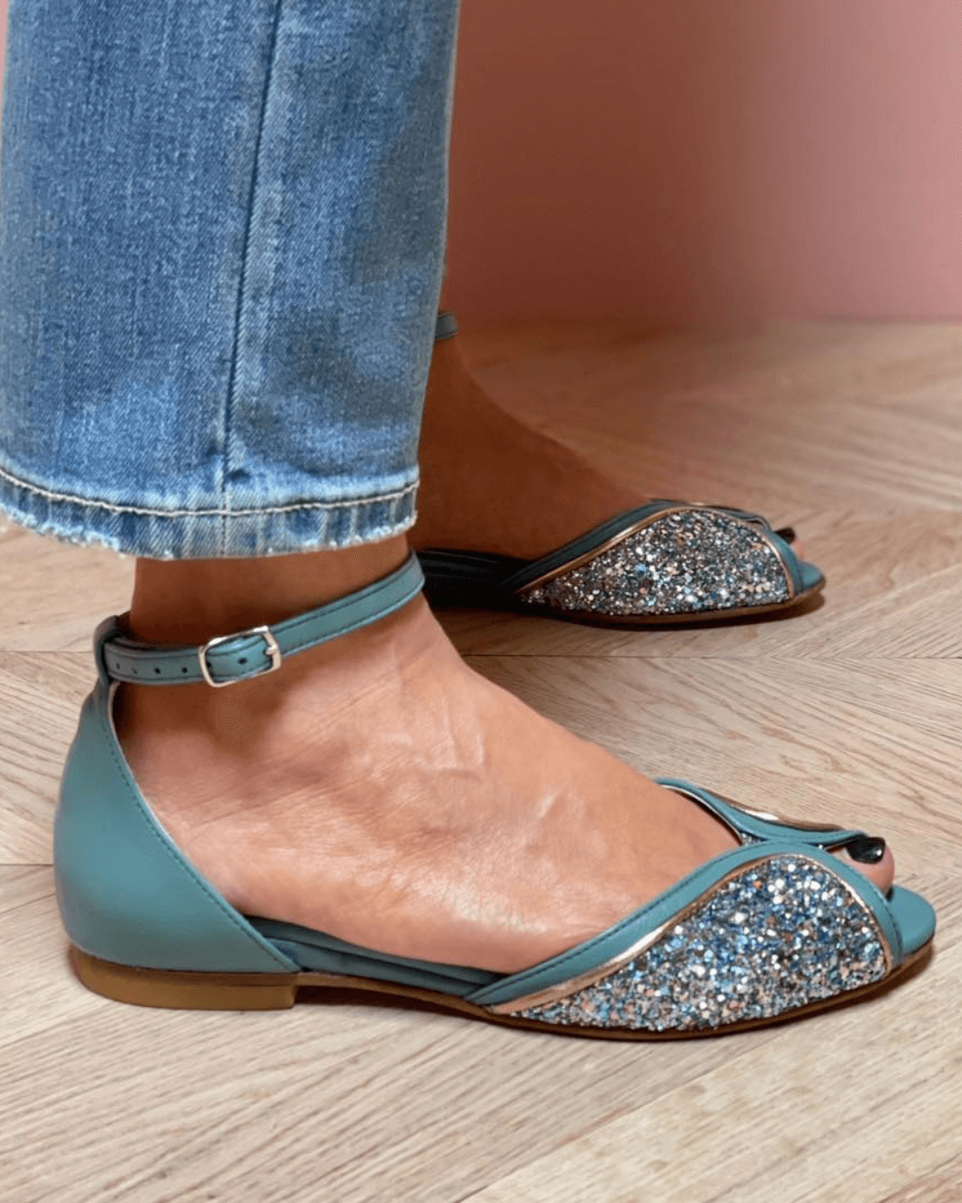 BRIGITTA | SANDALO BASSO GLITTER