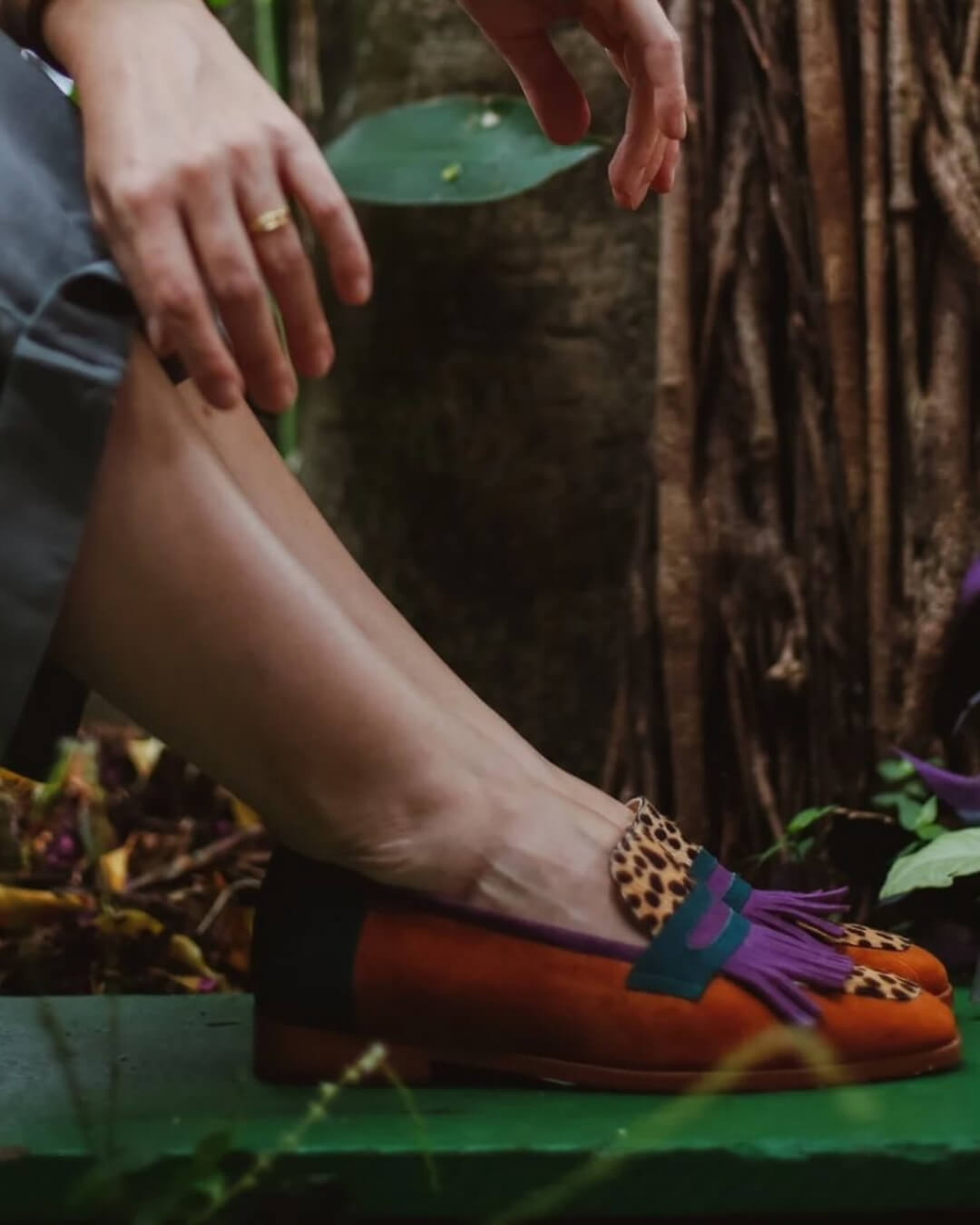BELMONTE MILANO | MOCASSINO CON FRANGE E STAMPA ANIMALIER