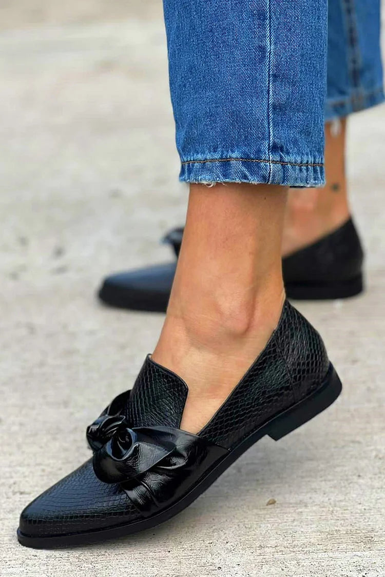 BELMONTE MILANO | MOCASSINO NERO CON FIOCCO LUCIDO