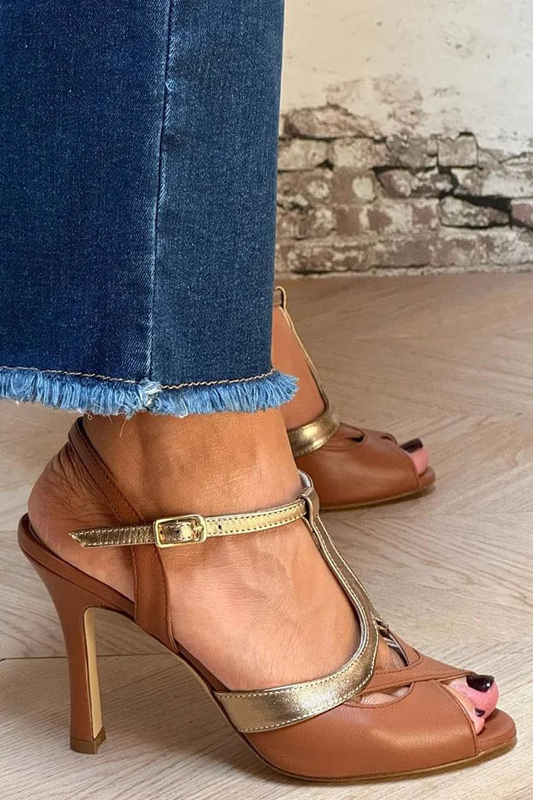 BELMONTE MILANO | SANDALO ELEGANTE CON CINTURINO ORO