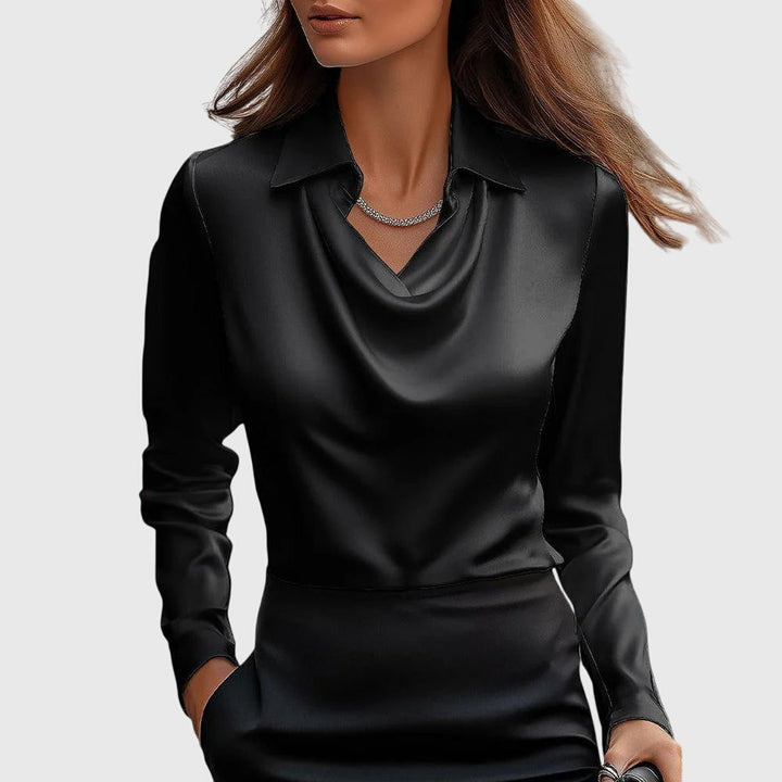 BELMONTE MILANO | BLUSA DRAPPEGGIATA CON COLLETTO