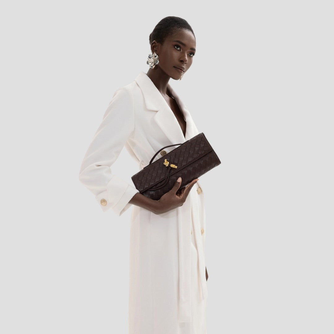 Tina | Borsa clutch Tote in ecopelle solida