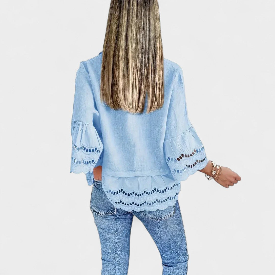 BELMONTE MILANO | BLUSA CON PIZZO E BOTTONI