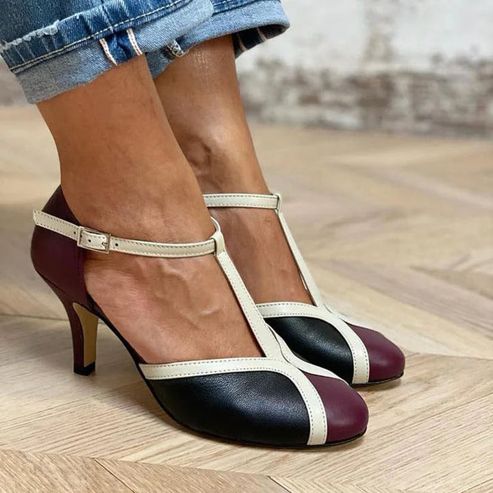 BELMONTE MILANO | DÉCOLLETÉ BICOLOR CON CINTURINO A T