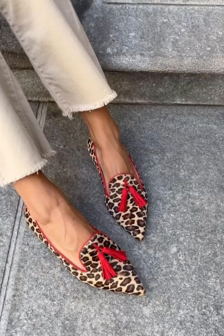 BELMONTE MILANO | MOCASSINO A PUNTA CON NAPPINE ROSSE