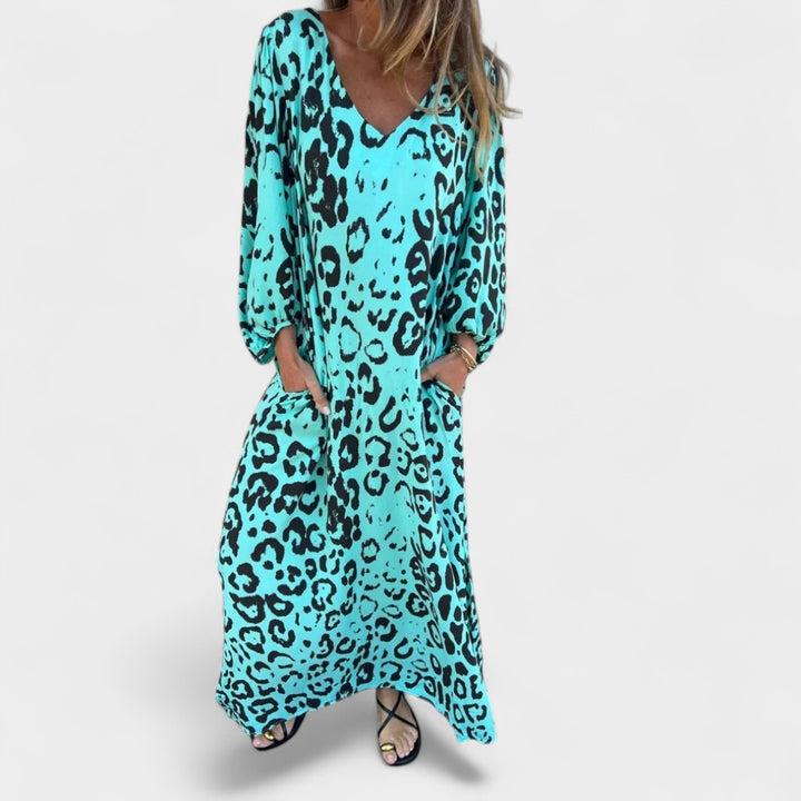 GRAZIA | ABITO MAXI RILASSATO ANIMALIER