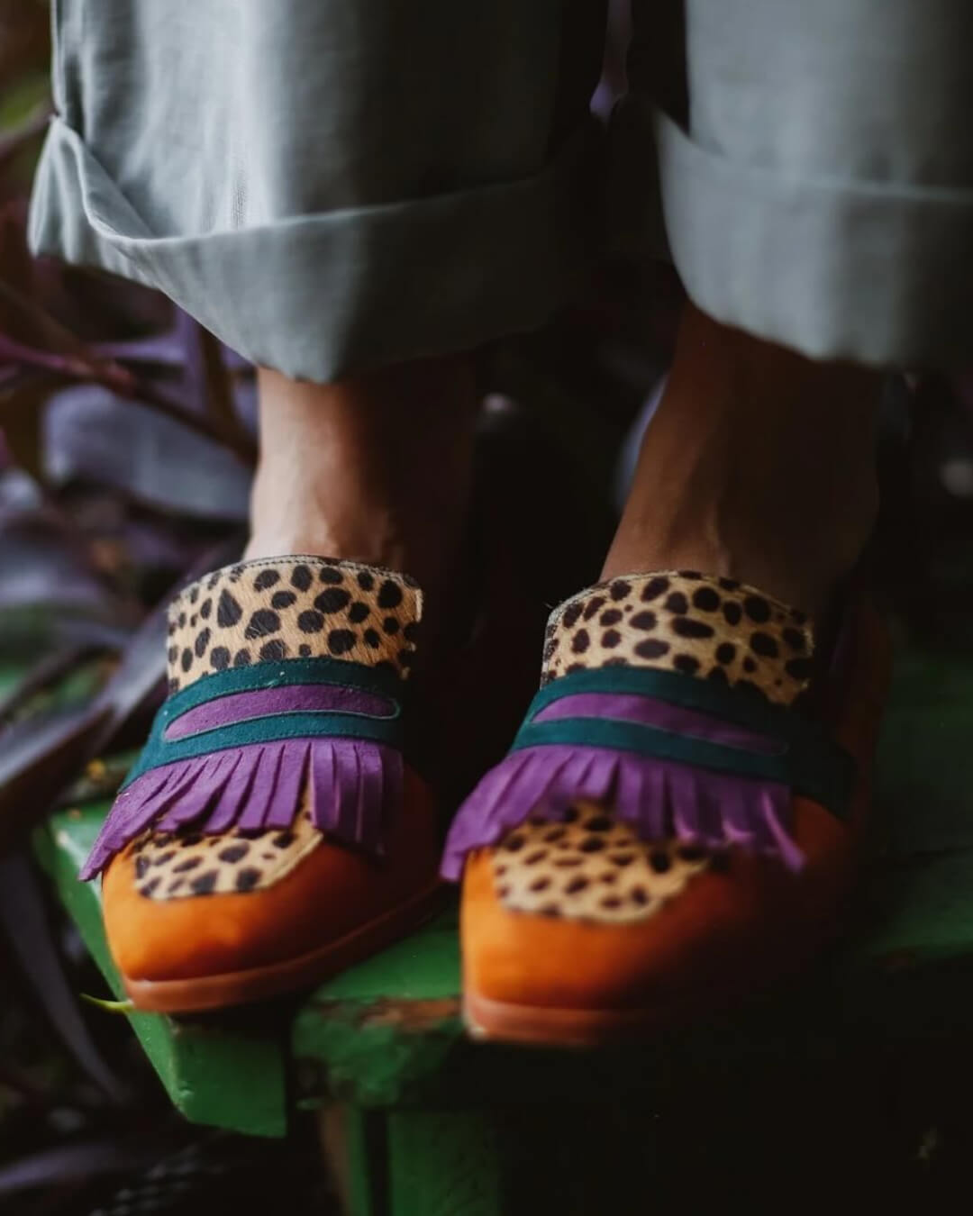 BELMONTE MILANO | MOCASSINO CON FRANGE E STAMPA ANIMALIER
