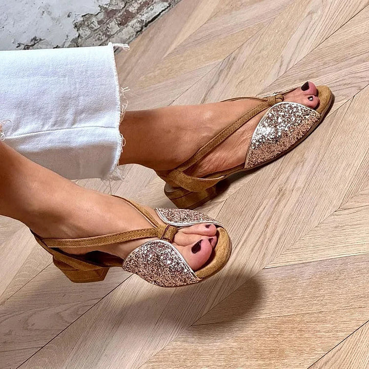 LUCREZIA | SANDALO GLITTER BASSO