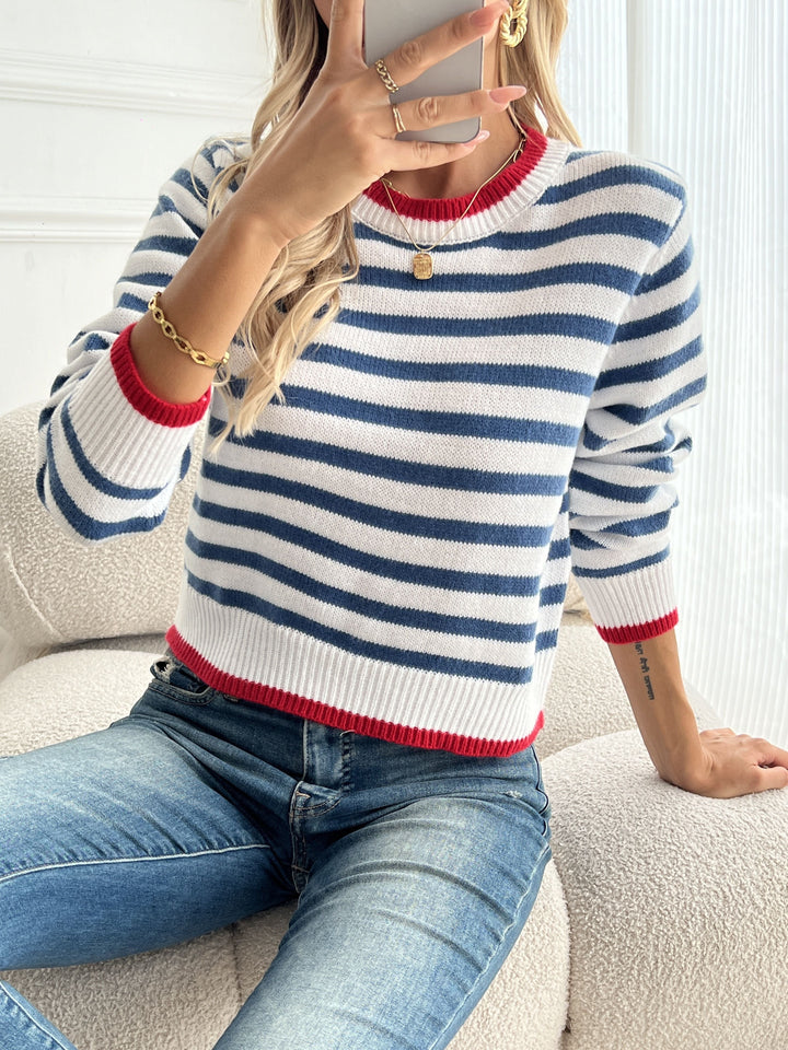 BELMONTE MILANO | Maglione a righe con scollo rotondo