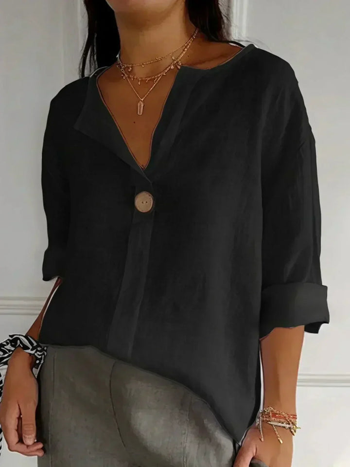 BELMONTE MILANO | BLUSA IN LINO CON BOTTONI DAVANTI