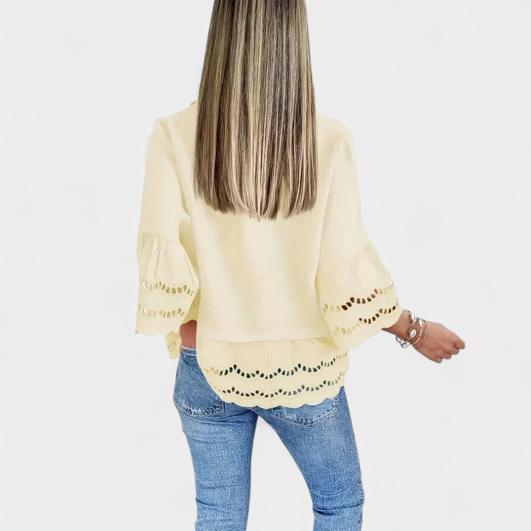 BELMONTE MILANO | BLUSA CON PIZZO E BOTTONI