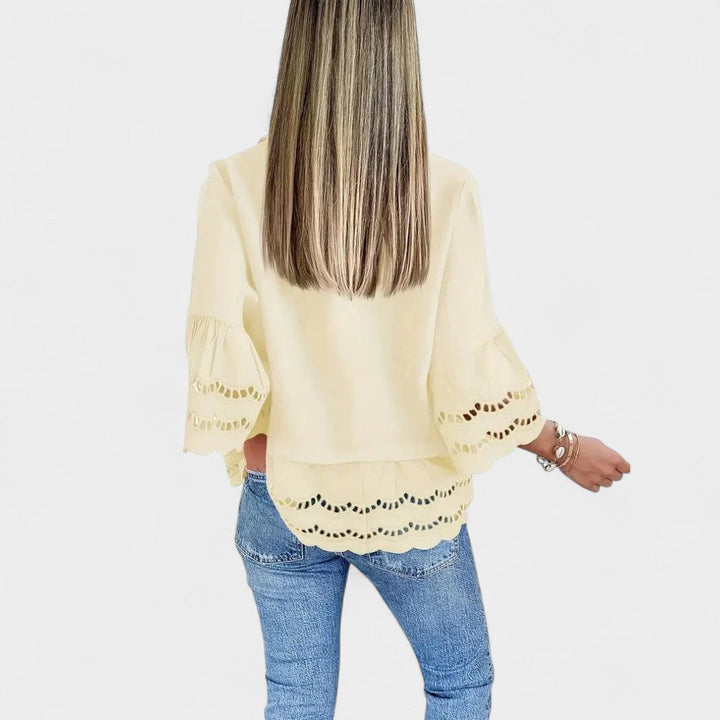 BELMONTE MILANO | BLUSA CON PIZZO E BOTTONI