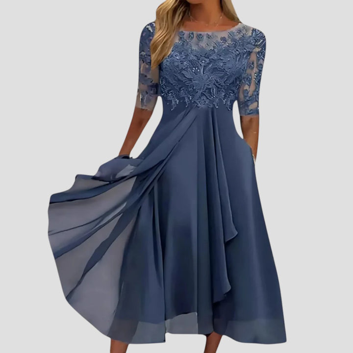Rhonda - Elegant Lace Midi Dress