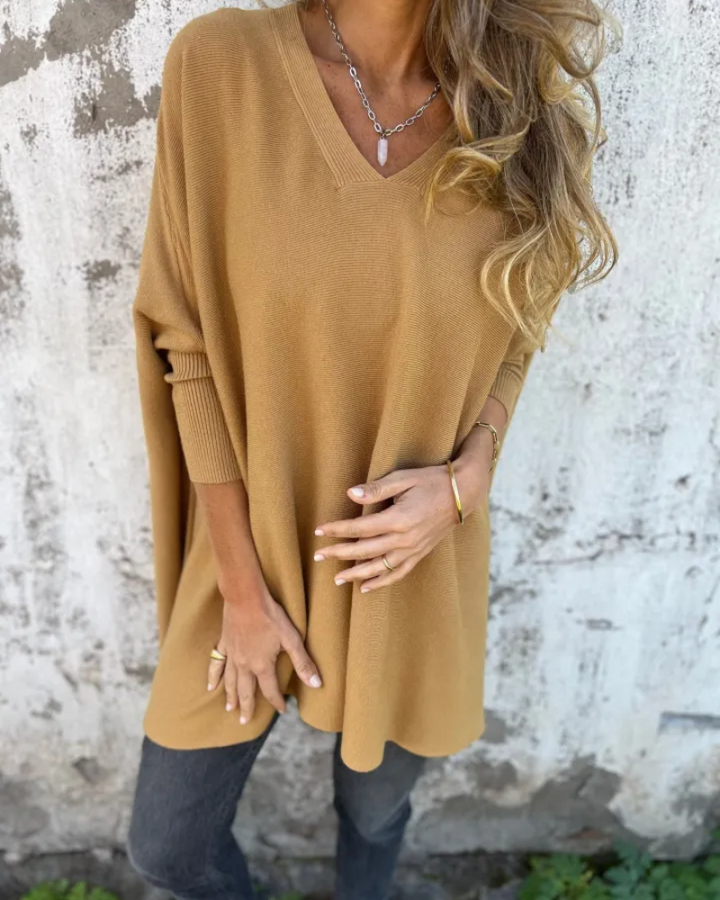 BELMONTE MILANO | MAGLIONE OVER SIZE CON SCOLLO A V