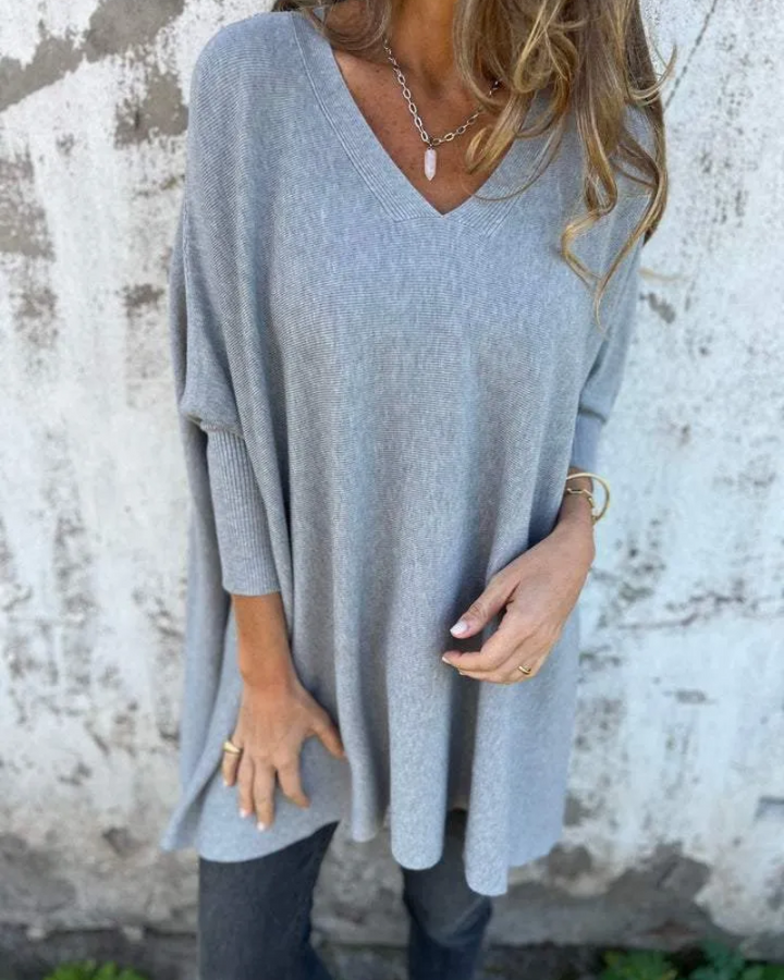 BELMONTE MILANO | MAGLIONE OVER SIZE CON SCOLLO A V