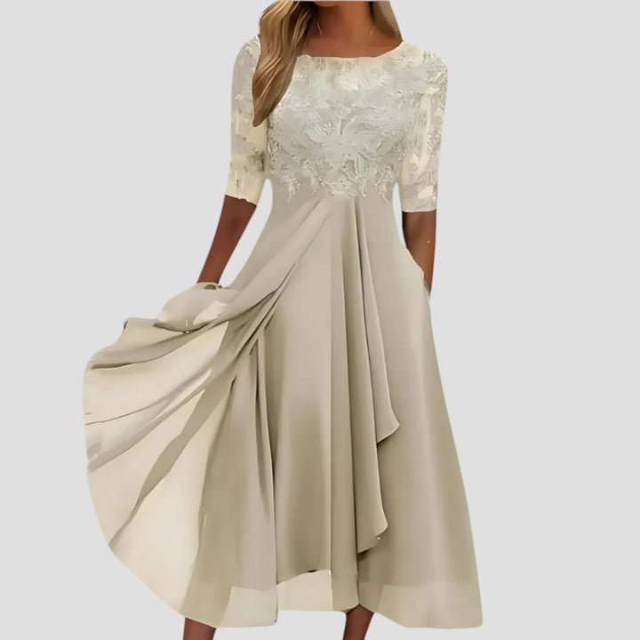 Rhonda - Elegant Lace Midi Dress