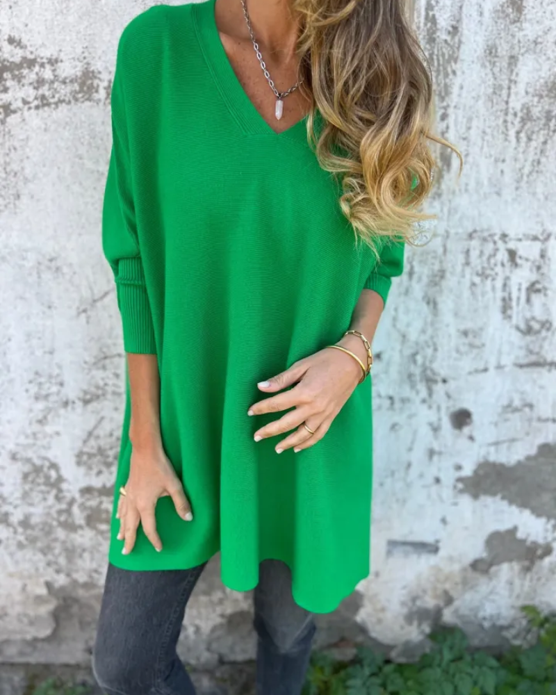 BELMONTE MILANO | MAGLIONE OVER SIZE CON SCOLLO A V