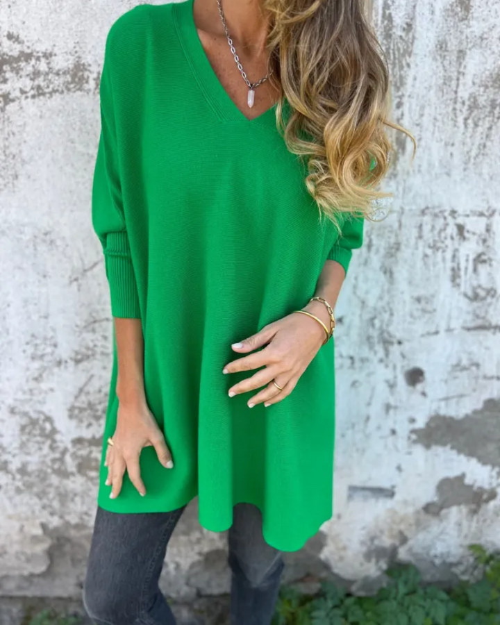BELMONTE MILANO | MAGLIONE OVER SIZE CON SCOLLO A V