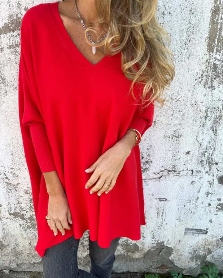 BELMONTE MILANO | MAGLIONE OVER SIZE CON SCOLLO A V