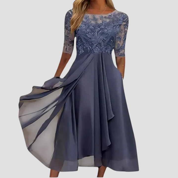Rhonda - Elegant Lace Midi Dress
