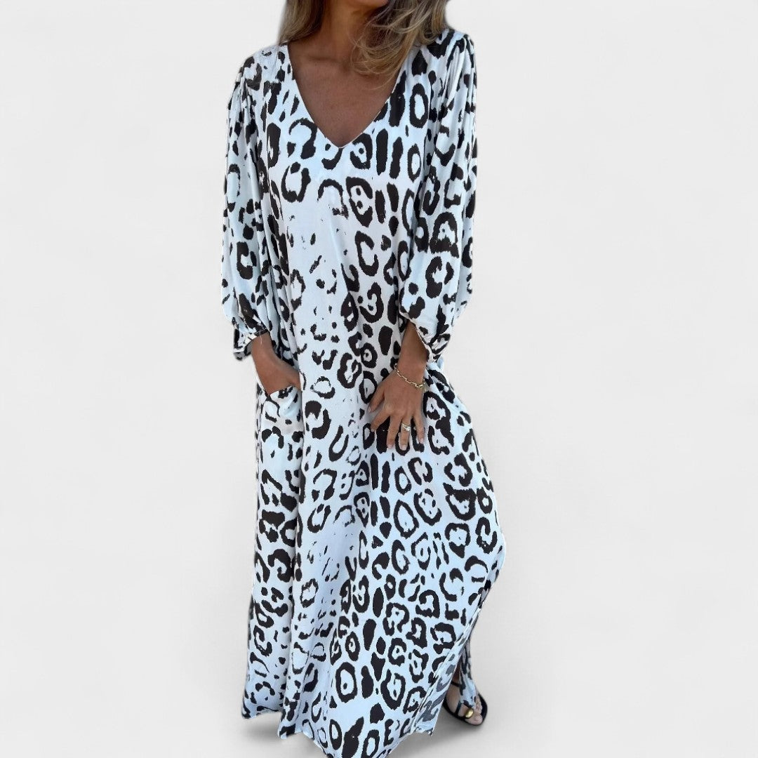 GRAZIA | ABITO MAXI RILASSATO ANIMALIER