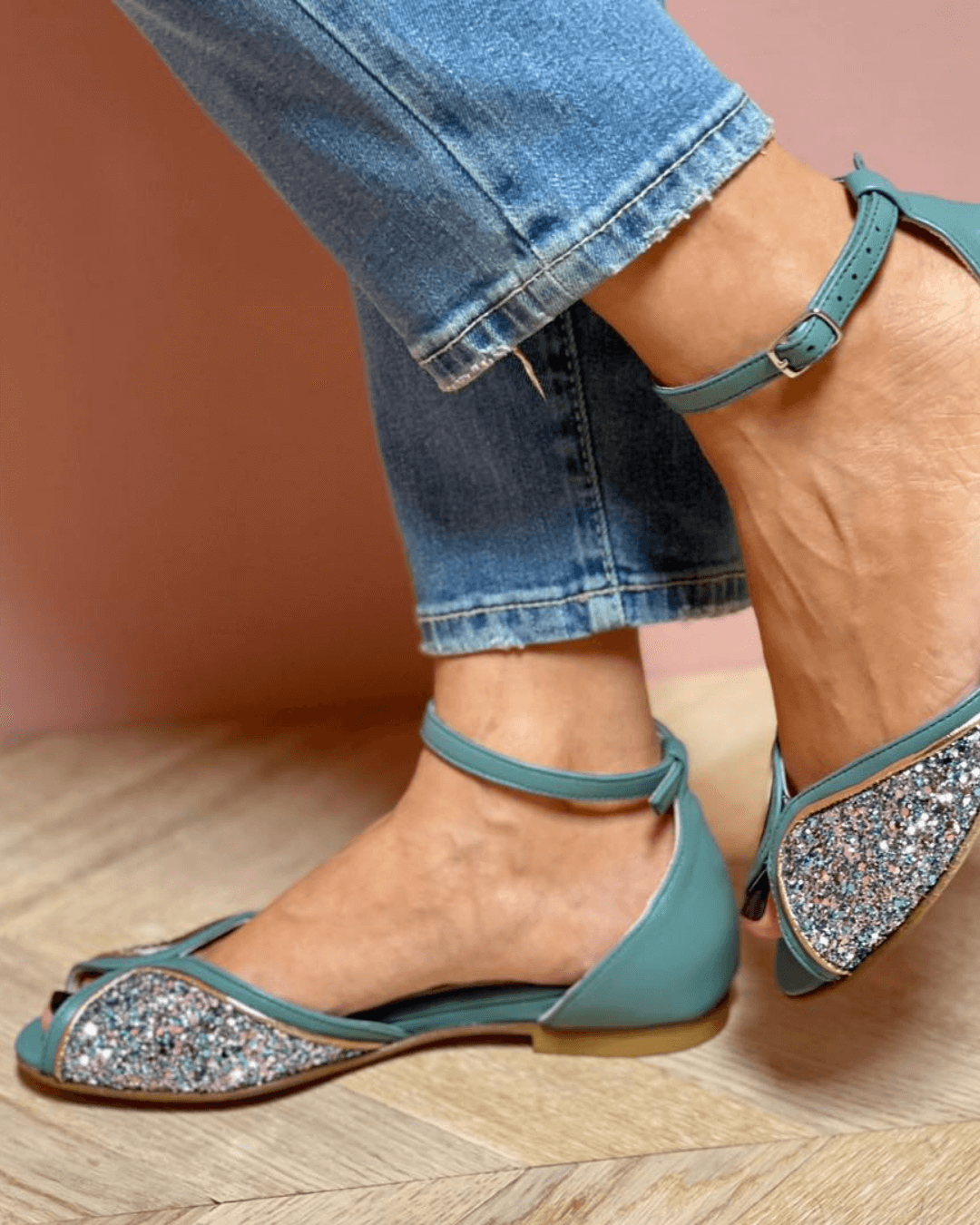 BRIGITTA | SANDALO BASSO GLITTER
