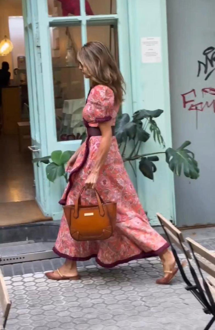 LUDOVICA | ABITO A PORTAFOGLIO CON MANICHE A SBUFFO