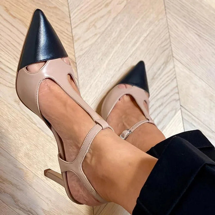 CAMILLA | DÉCOLLETÉ BICOLOR CON CINTURINO