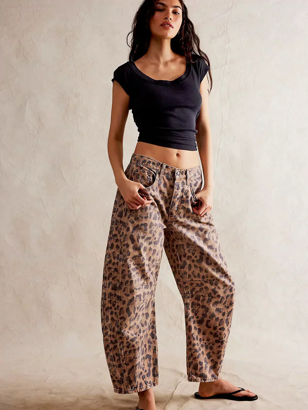GIULIA | PANTALONI STAMPA ANIMALIER