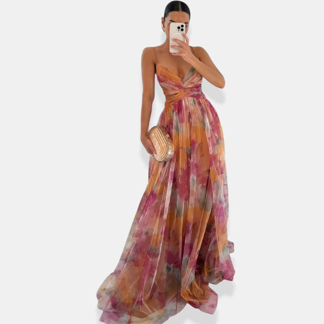 Vaëlia™ | Bellissimo maxi abito con stampa floreale